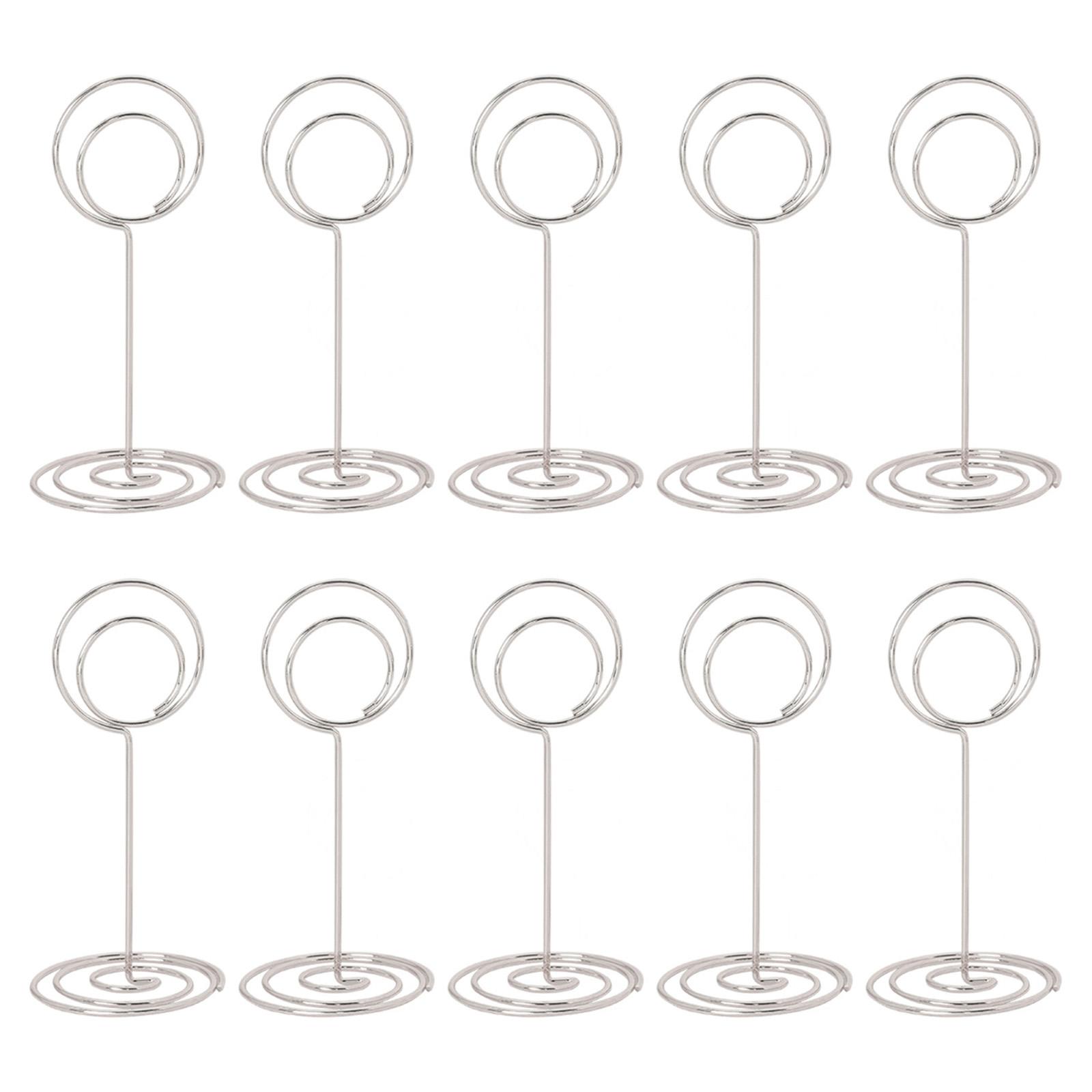 

10 шт. держатели для номеров столов, держатели для карточек из железной проволоки, подставки для именных карточек, зажимы для фотографий, таблички с едой, свадьба 85