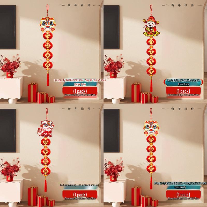 2026 Year of the Horse Lion Dance Pendant for Chinese New Year and Spring Festival Home Decoration