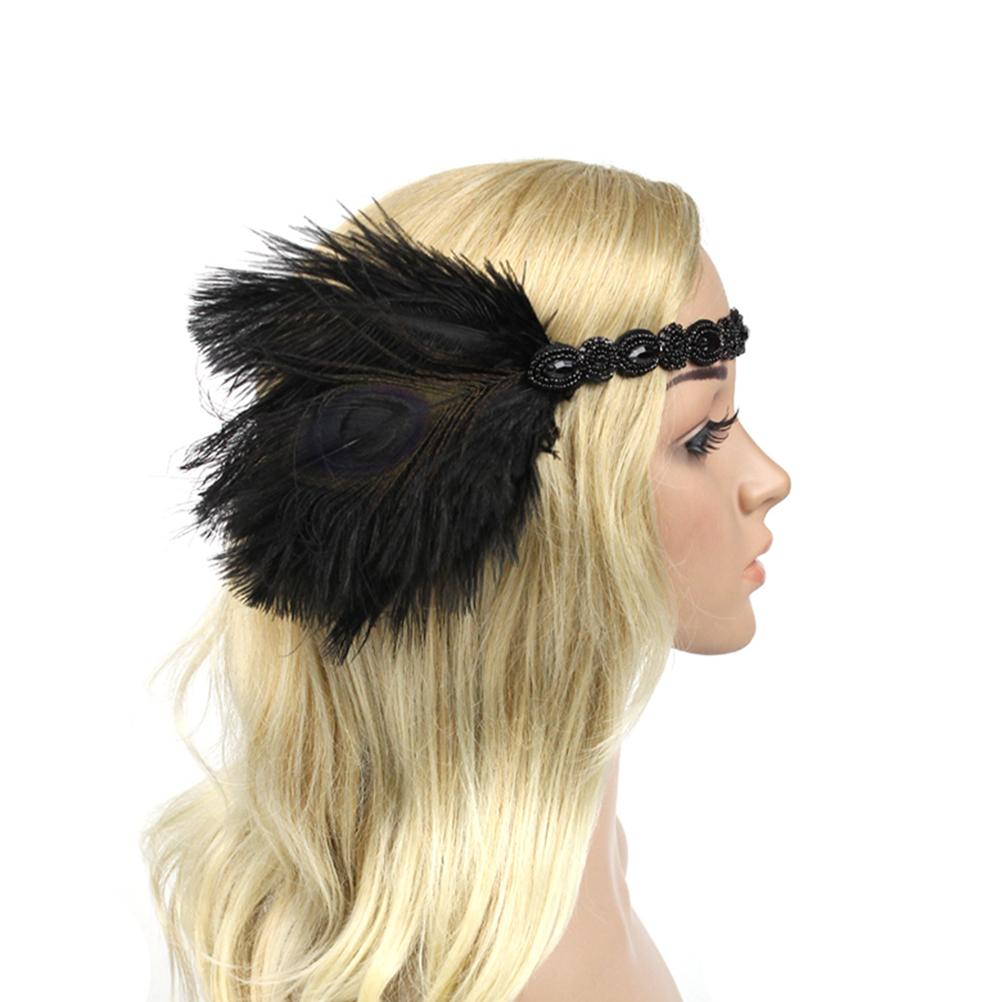 Pfau Stirnband Party Decor Fascinator Haar Zubehör Braut Kopfbedeckung Dekoration Ornament Schwarz Schallwand Kopfstück