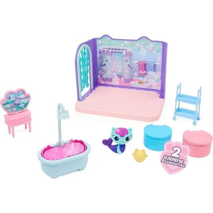 Gabby et la maison magique - playset deluxe la salle de bain de marine - 1 figurine + accessoires