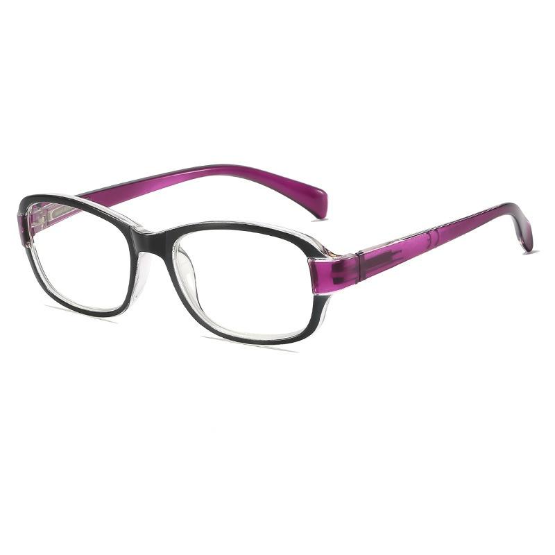 

Очки для чтения Square Frame для женщин Очки против синего света Пресбиопия Ультралегкие очки для женщин с гиперметропией Компьютерные очки +1.0+1.5+2.0+2.5+3.0+3.5+4.0 +4.0 фиолетовый