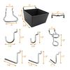 81Pcs Pegboard Hooks Assortment With Pegboard Bins Peg Locks Tools Organizers