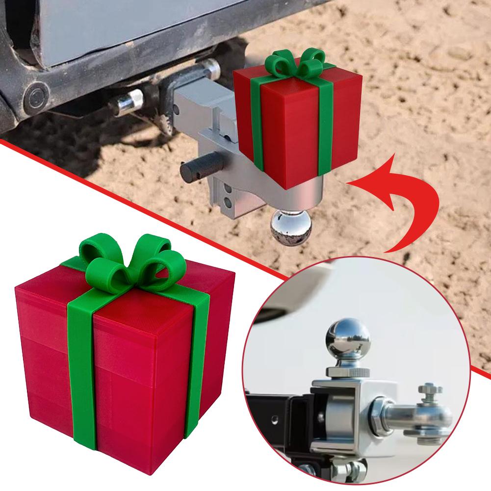 For 50mm Tow Bar Covers Christmas Topic Hat Cap Ornament Tow Bar Cap Universal Hitch Prop Covers For Protection Automobile A8I1