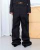 Nobayang Cotton Cargo Wide Pants (Black)