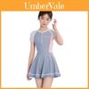 Costume da Bagno Bambina Pezzo Unico Protezione UV Asciugatura Rapida Poliestere Abbigliamento da Spiaggia per Adolescenti Allenamento di Nuoto