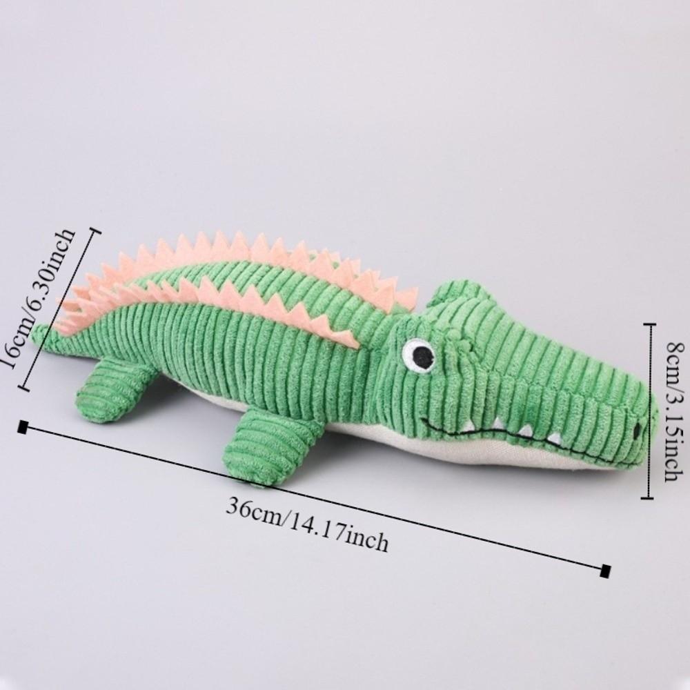 Bite Resistant Pet Crocodile Toy Animal Shape Plush Squeaky Toy Pet Plush Toy  Training