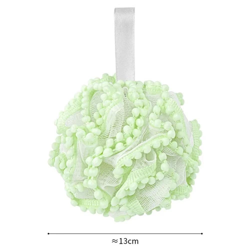 Soft Mesh Bath Sponge Balls Skin Cleaning Brush Shower Puff Body Cleaner Exfoliating Scrubbers Bath Flower Bathing Accessories