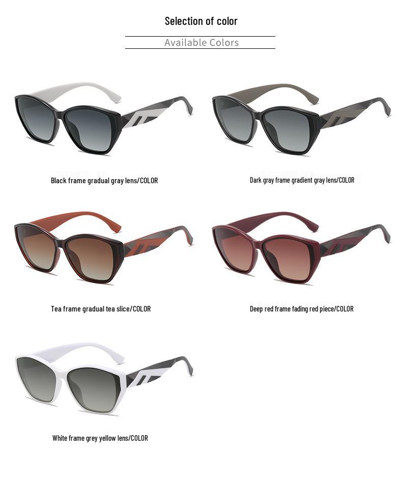 Women's Retro Cat Eye Polarized Sunglasses - UV Protection, Face-Slimming, Ultra-Light for Round/Square Faces