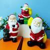 Santa Claus Figurine Christmas Tabletop Resin Santa Sculpture with Gift Bag for Mantle Bookshelf Home Decor