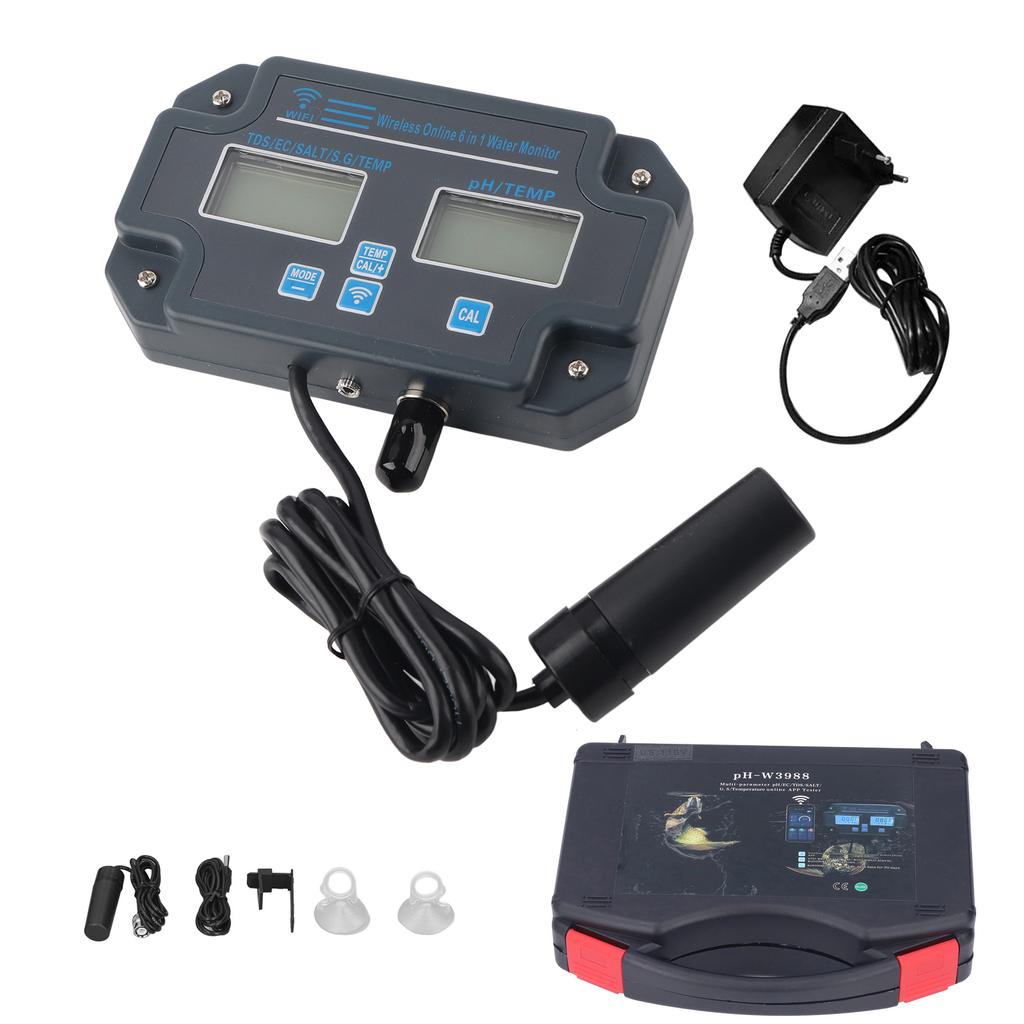 PHW3988 Multiparameter Water Quality Tester APP Remote Control PH EC TDS SALT S.G Temperature Meter Online Monitor