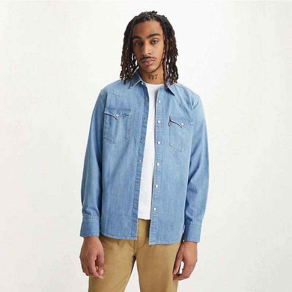 Levi S Men S baStow weStern Denim Shirt 85744 0047