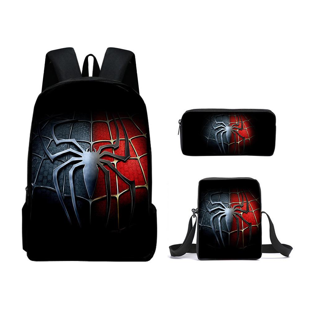 Spiderman Student Schoolbag Backpack Satchel Pencil Case 3PCS Set for Children Boys Girls