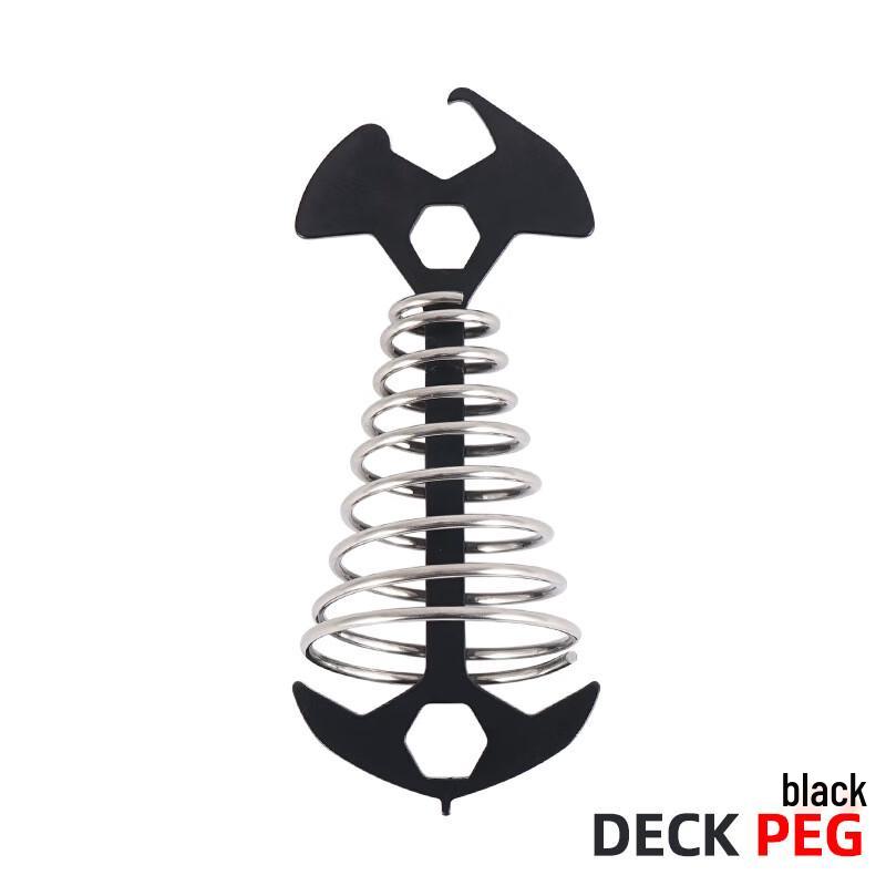 Outdoor Camping Fishbone Tent Stakes with Spring Hooks