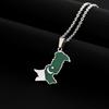 Pakistan Flags Pendant Necklace Fashionable National Maps Neckchains Adjustable Ethnic Collarbone Chains Couple Gifts