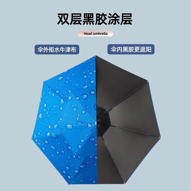 Head Umbrella Working in the Ground Head Umbrella Outdoor Fishing Tea Picking Sanitation Hat Sun Protection Umbrella Cap