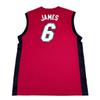 Adidas X NBA Collaboration Miami Heat LeBron James #6 REP Printed Pullover V-Neck Sports Comfortable Basketball Jersey Unisex Jersey 7818A-3B6-AEB1382