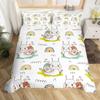 Cartoon Animal Rainbow Duvet Cover Queen Kawaii Elephant Bedding Set Kids Bedroom Decor Quilt Cover Polyester Comforter Cover