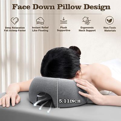 Kopfstütze Gesichtskissen Ergonomie Liegekissen Memory-Schaum Atmungsaktiv Kopfstütze Stützkissen Körpermassage Gesichtsstützkissen