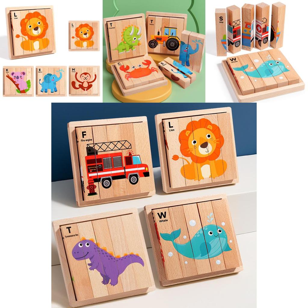 Wooden Alphabet Blocks Puzzle Set For Early Learning With Diy Fun For Kids