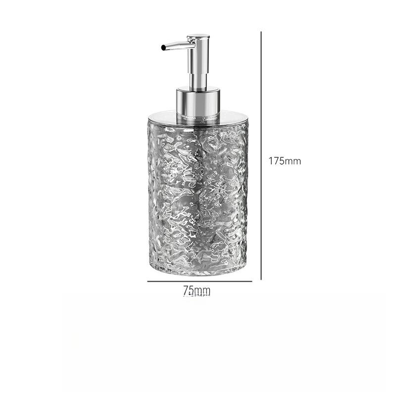 

1pc Soap Dispenser With Pump, Refillable Bathroom Soap Dispenser, Transparent Wave-Design Bottles For Storage Facial Cleanser Pack of 1