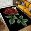 1pc Rose Bloom Themed Rug for Home Decor, Non-slip Office Carpet, Chair Mat, Outdoor Mat, Christmas and Halloween Gifts-0731136
