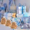 10/30Pcs Baby Shower Souvenirs Gift Organizer Bag with Bear Keychain Thank You Kraft Tag Girl Boy Birthday Party Favors for Guests
