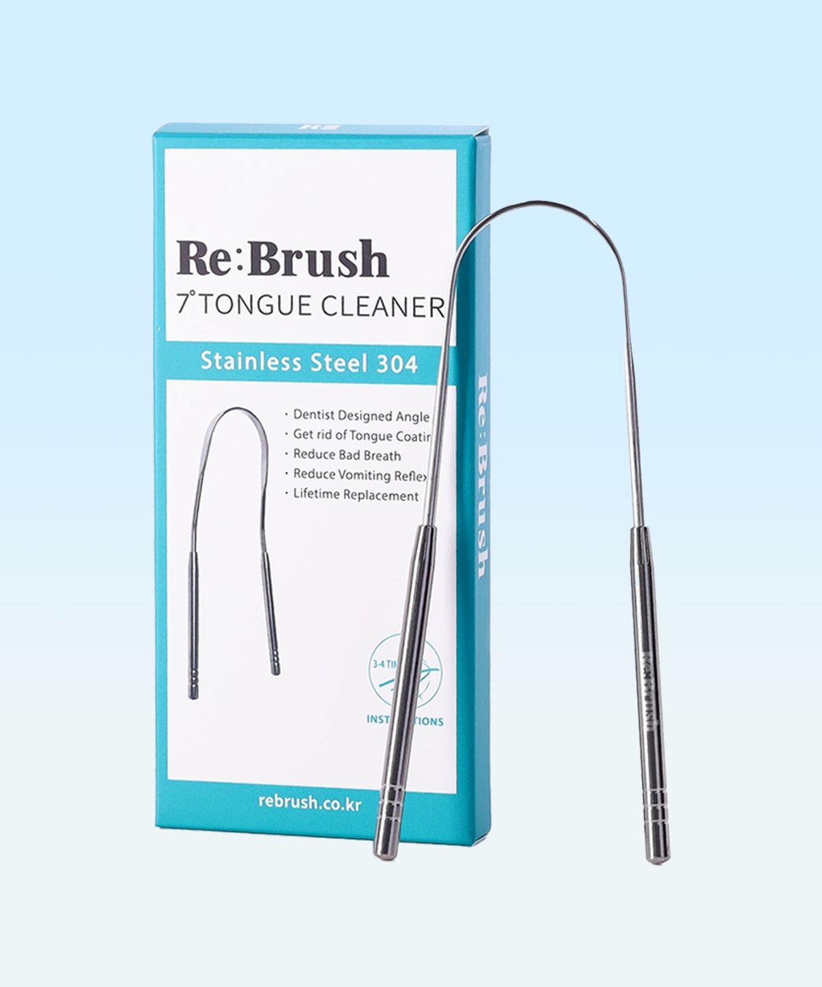 Stainless Steel 7-Degree Tongue Cleaner