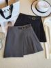 2026 Spring/Summer Women's Irregular High-Waisted Pleated A-Line Petite Short Skirt
