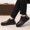 Winter velvet thickened cotton shoes business travel leather shoes casual leather shoes