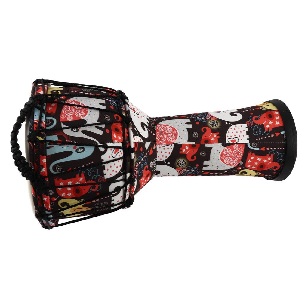 8 Inch Portable African Drum Djembe Hand Drum with Colorful Art Patterns Percussion Musical Instrument