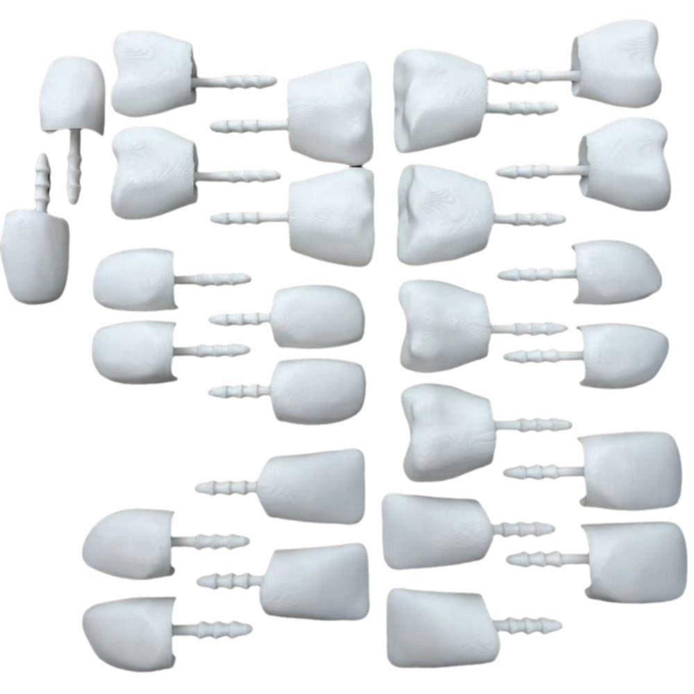 26/27Pcs 3D Printed Pumpkin Teeth Round Teeth Fangs Teeth Set Jack O Lantern Teeth Halloween Party