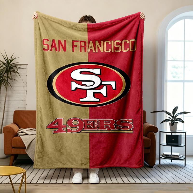 San Francisco 49ers Soft and comfortable flannel Suitable for sofas living rooms outdoor camping travel and also makes a great anniversary gif