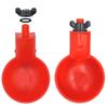 2/5/10Pcs Automatic Water Dispensing Chicken Drinking Bowl Poultry Water Cups Universal Rounded Edge Chicken Waterer Dispensing