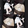 Women's White Lace Trim A-Line Shorts - Summer Loose-Fitting, Versatile, Casual Wide-Leg Pants