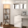 Corner Floor Light, with Shelves - Wood-Effect