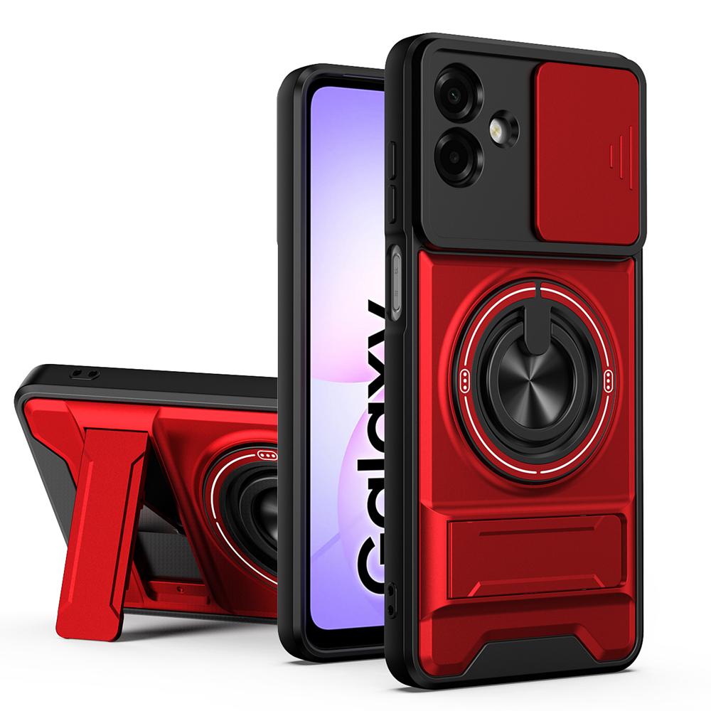 KEYSION Magnetic Phone Case for Samsung A07 A06 4G A05 Slide Camera Protection Upright Kickstand 360 Ring Shockproof Back Cover
