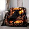 1pc Bull Statue Blanket - Lightweight Flannel Fleece with Digital Printing, Soft Warm for Sofa, Travel, Camping, Office yy251018322