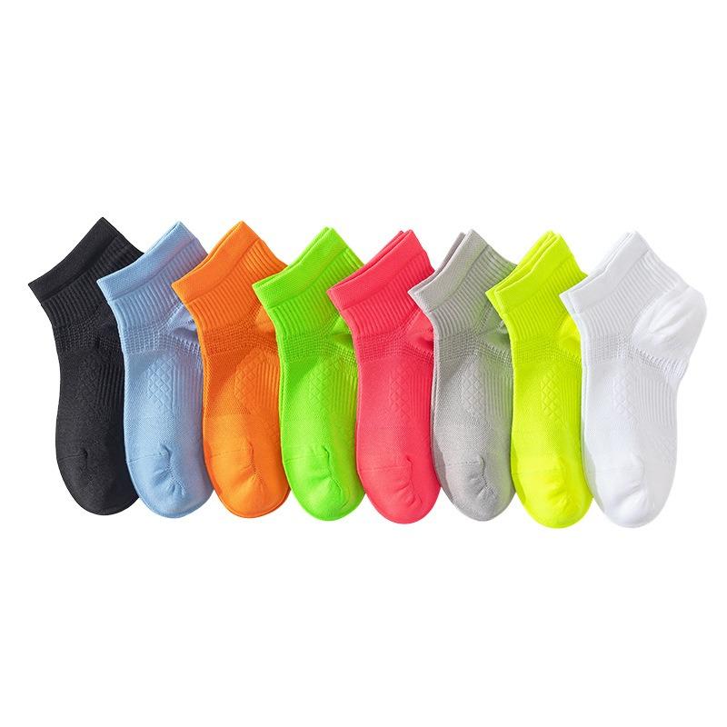 Radfahren Socken Laufen Frühling Mesh Anti-Geruch Bootssocken Einfarbig Paar Socken Kurz Lässig Sportsocken