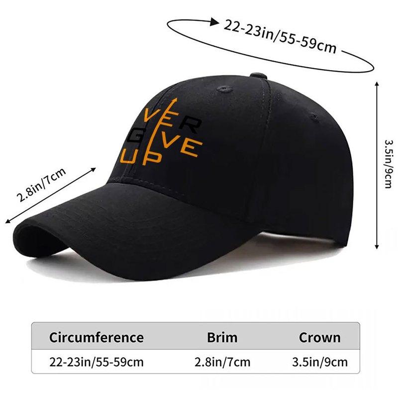 NEVERGIVEUP Minimalist Maoqing Baseball Cap Unisex Lightweight Outdoor Sports Cap for Festivals Weddings Parties