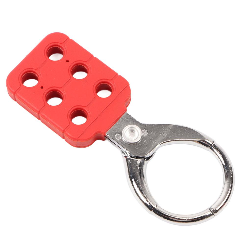 Safety Lockout Hasp 6 Holes Insulating Portable High Strength Tagout Hasp Red Nylon Lock Out for Industry