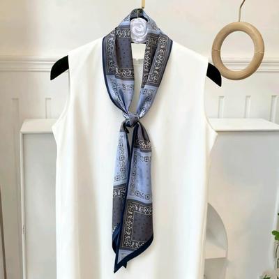 2025 Versatile Silk Necktie Scarf: Fashionable Oblique Ribbon