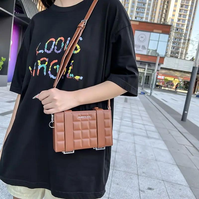 

Сумка Женская Мужская УНИСЕКС Модная Сумка-коробка с застежкой-молнией Кошельки и сумки Сумки через плечо Дизайнерские сумки класса люкс