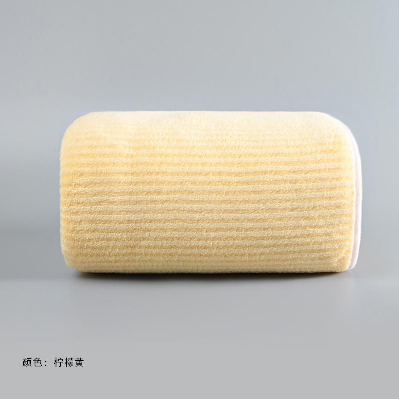 Coral fleece bath towel antibacterial striped face towel soft not easy to lose hair absorbent household large bath towel towel