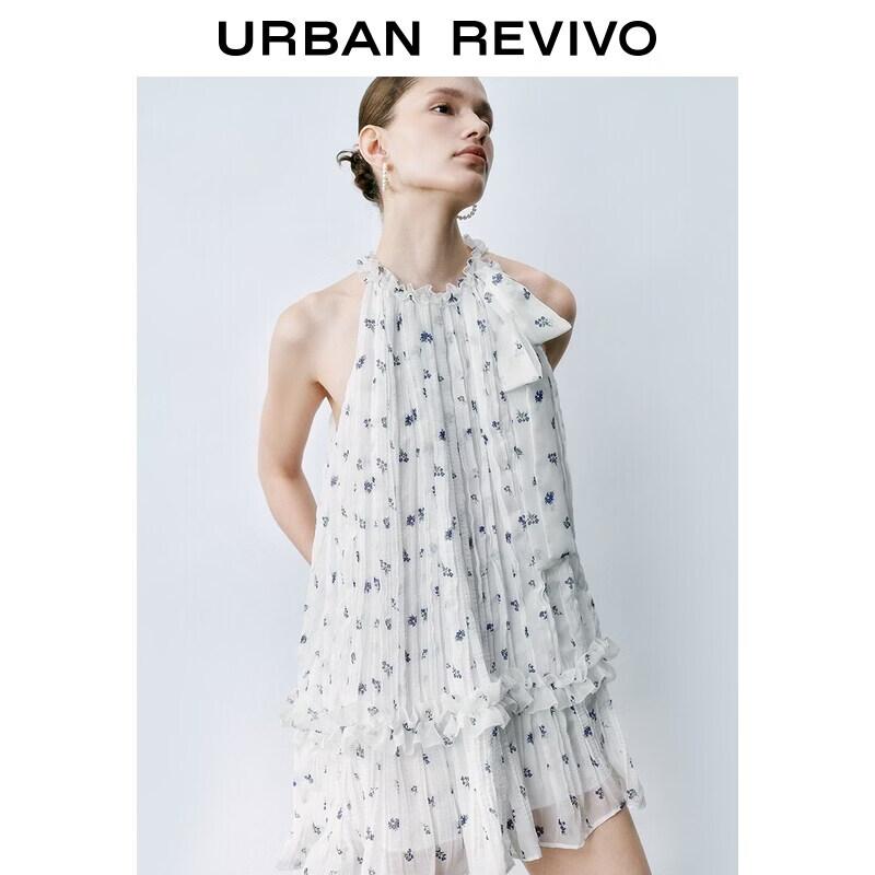 

Women s Floral Halter Neck Ruffle Midi Dress XL