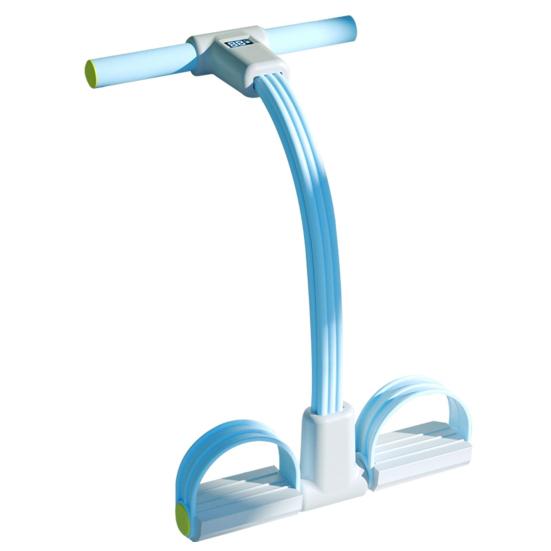 Pedal Ankle Puller with Counter 4/6-Tube LED Display Resistance Band with Handle Elastic Yoga Sit-up Pull Men Women Pedal Tensioner