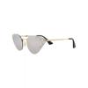Gucci Cat Eye Frame Metal Sunglasses Gold Gold Silver
