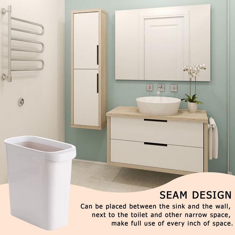 Narrow Garbage Can Open Top Trash Can Garbage Container Bin Bathroom Trash Bin Decorative Trash Bin Compact Trash Can For Narrow