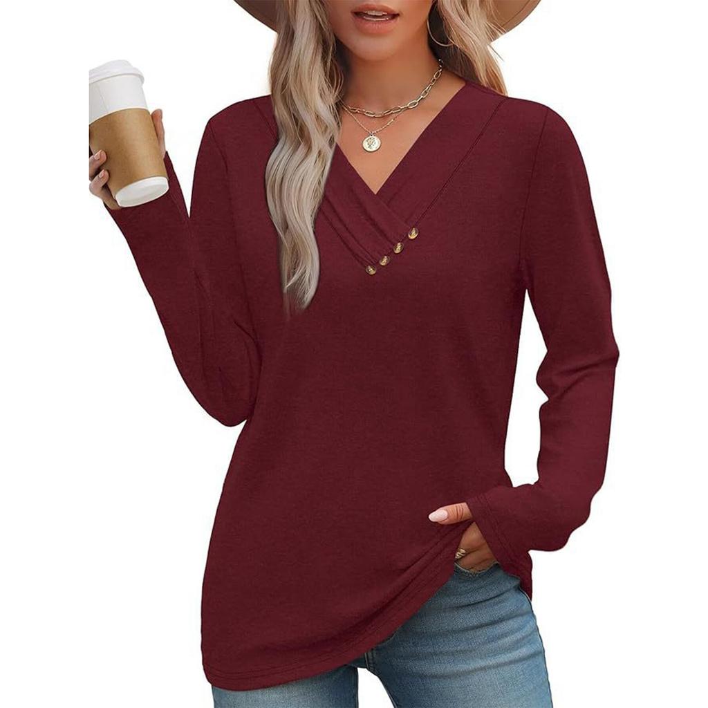 Women's Fashionable Long Sleeve Elegant Commuting And Casual Top