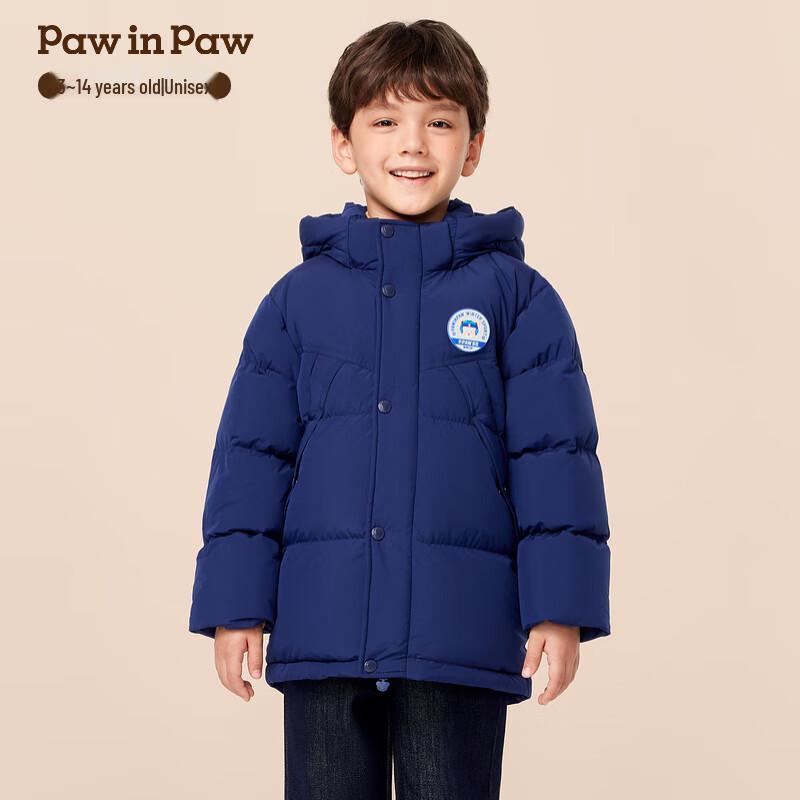 PawinPaw Unisex Cartoon Bear Long Down Jacket 120