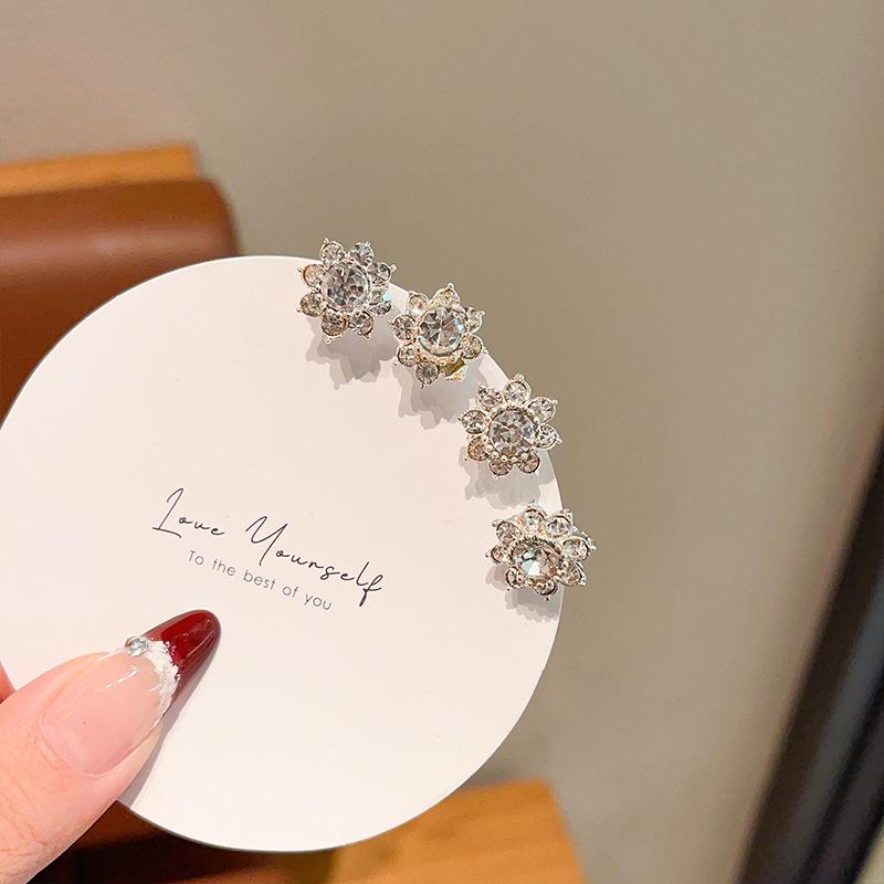 Mädchen Perlen Strass Blume Haarspangen – Prinzessin Flechtfrisur Accessoires